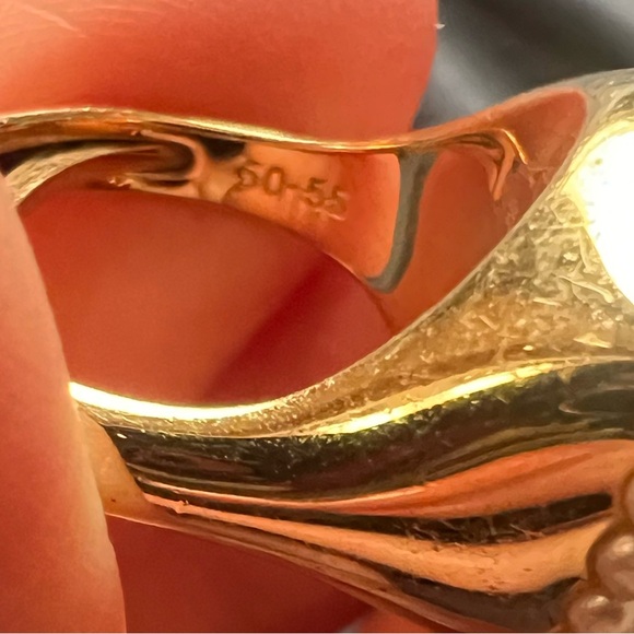 Swarovski Lucky Goddess Cocktail Ring Heart Red Gold Plated Size 50-55 - Picture 9 of 11